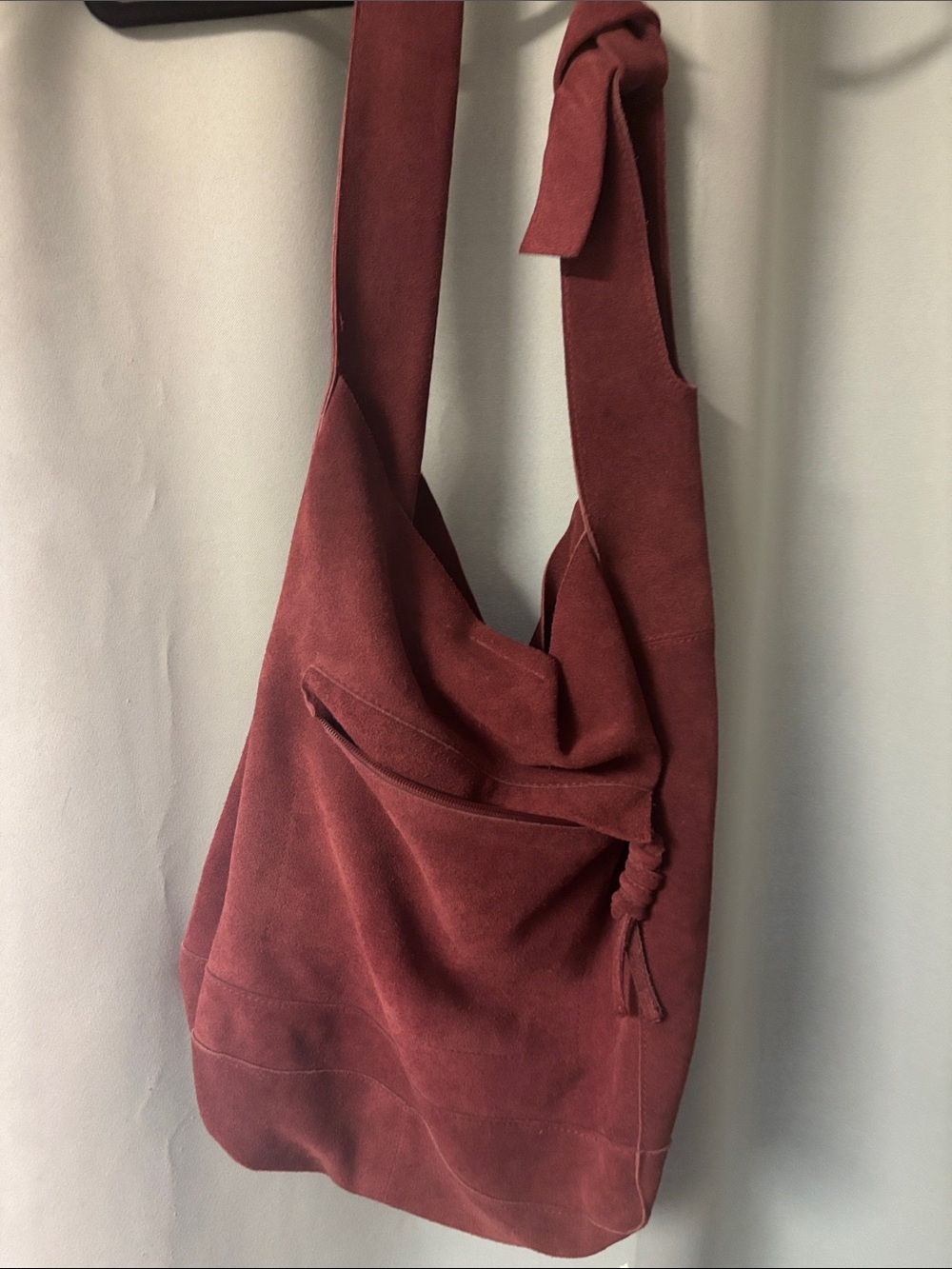 Free People Jessa Suede Carryall Bag Boho Slouchy Tote Hobo Large - Picture 12 of 12
